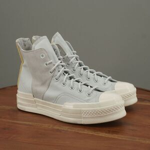 Converse Womens Chuck 70 Plus Mixed Materials Hi Top Sneakers Blue Canvas 9.5